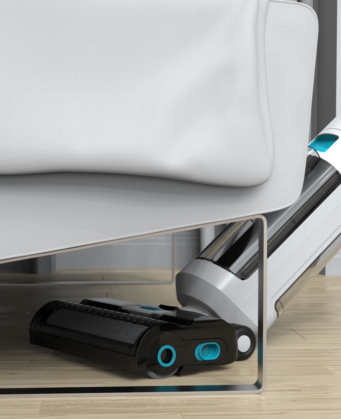 Легкий и стильный корпус из прочного пластика позволяет выполнять уборку в различных сценариях