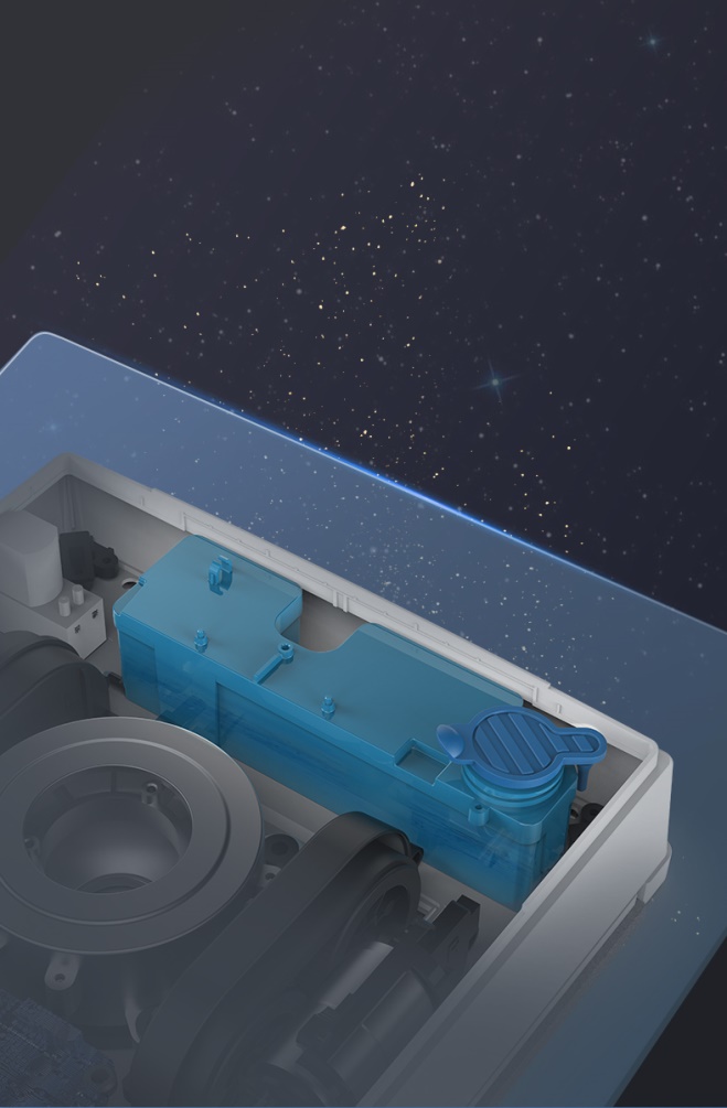 Моторизованный резервуар для воды с системой регулировки постоянного давления